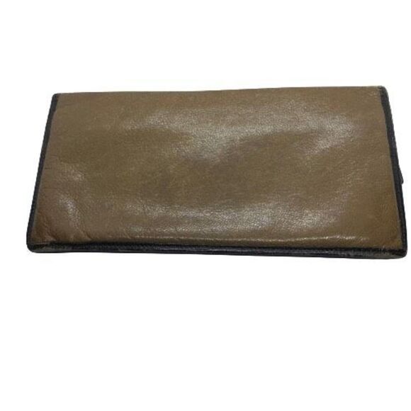 Authentic Celine Paris Vintage Brown Leather Basic Long Slim Wallet - Picture 2 of 11